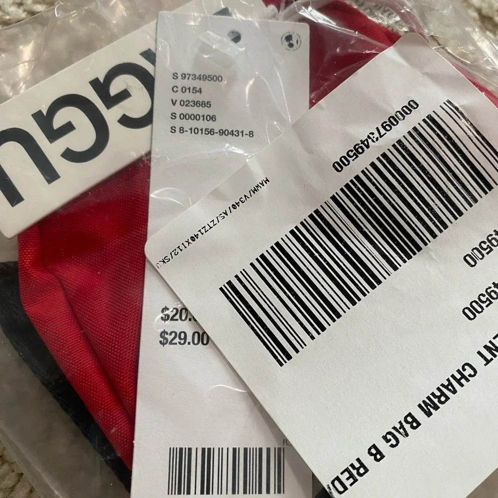 BAGGU Mini Crescent Bag Charm - Bright Red